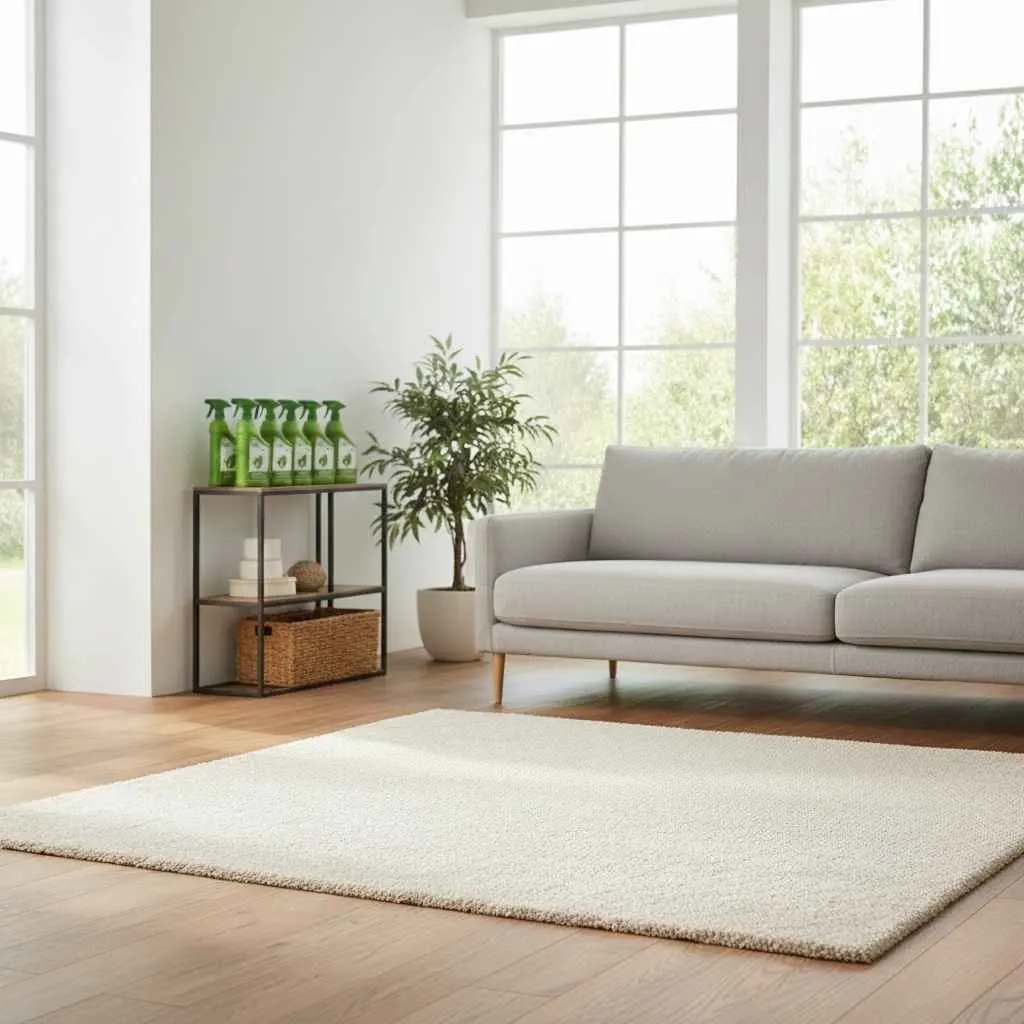 carpet technician using professional eco-friendly equipment