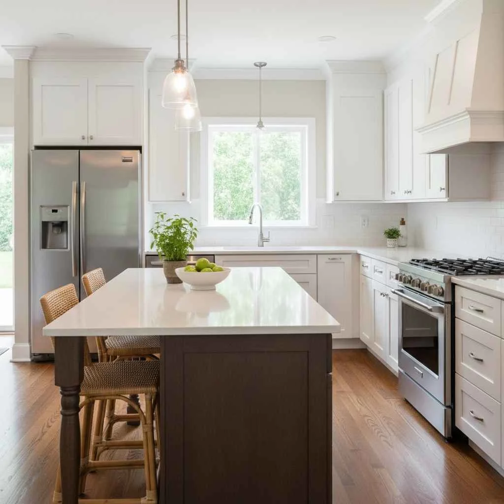 sparkling clean staged kitchen