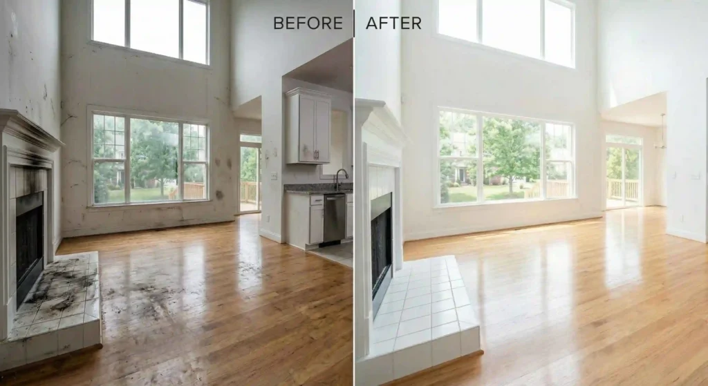 before after cleaning comparison