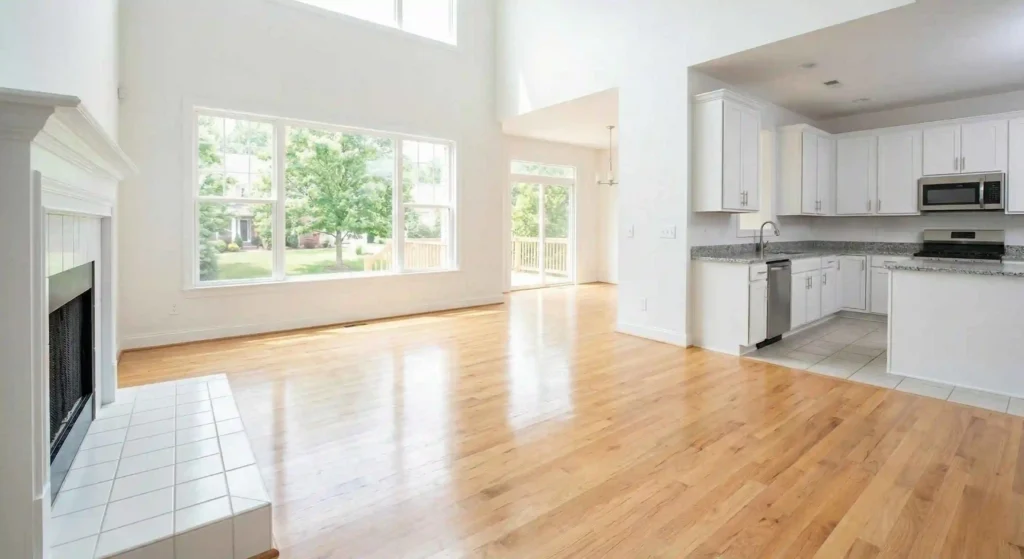 sparkling clean empty living room