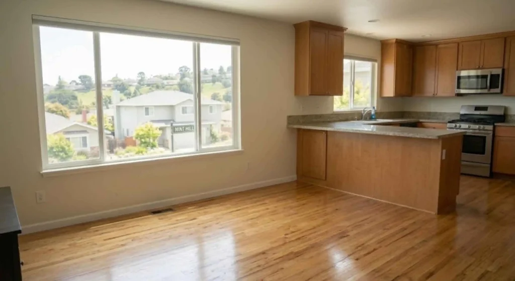 Spotless empty home after move-out cleaning in Mint Hill