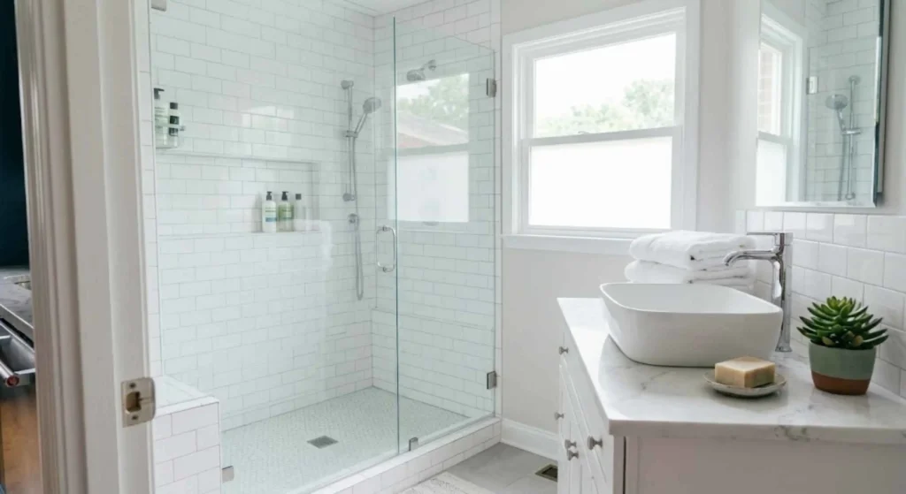 Professionally cleaned bathroom in Charlotte